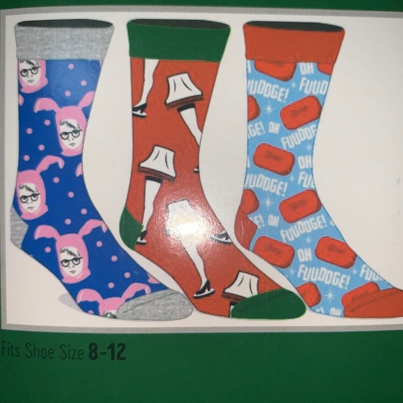"A Christmas Story" Men's Crew Holiday Socks 3-Pack Set Gift sets Size 8-12 - Picture 3 of 4